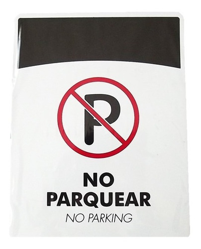 Letrero Aviso Prohibido Parquear Señal 21x16cm Parqueadero