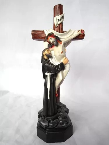 Imagem São Francisco De Assis Abraçando Cristo Abraco Jesus Cor Pintura A Mão