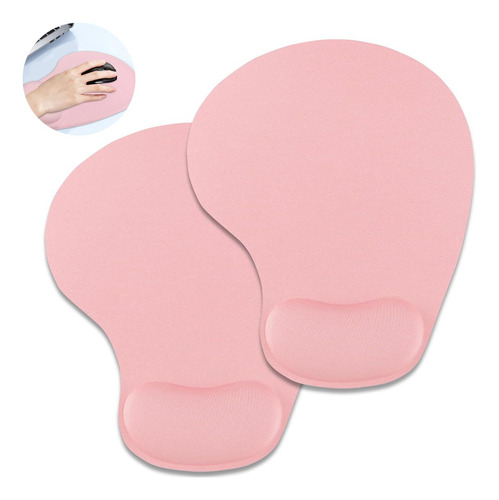 Mousepad Mouse Pad Ergonomico Con Soporte Muñeca 2 Pcs