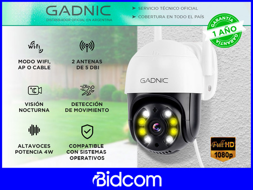 Cámara De Seguridad Gadnic Detección De Movimiento Exterior