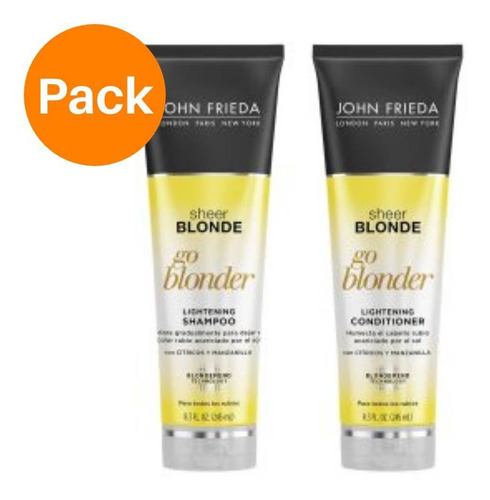 John Frieda Pack Shampoo + Acondicionador Go Blonder