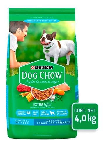 Alimento Perro Dog Chow Control Peso Adultos 4kg Purina