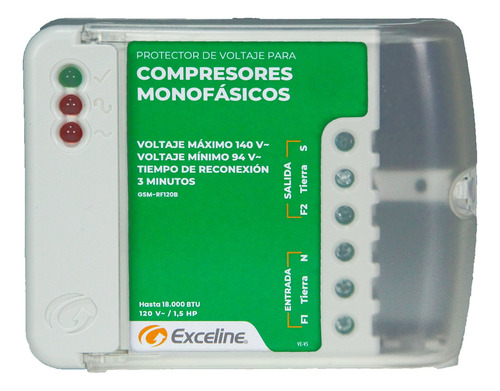 Protector Compresores Monofasicos 120v Gsm-rf120 Exceline