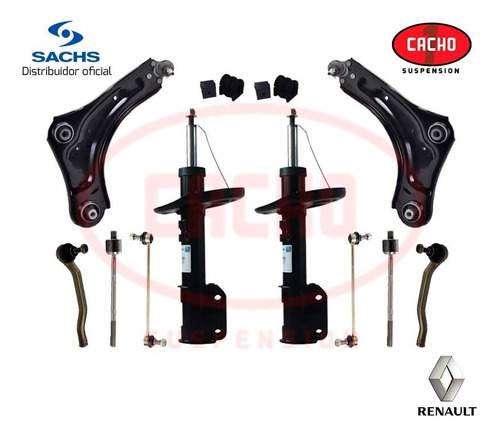 Kit Tren Delantero Con Amortiguador Sachs P/ Renault Fluence