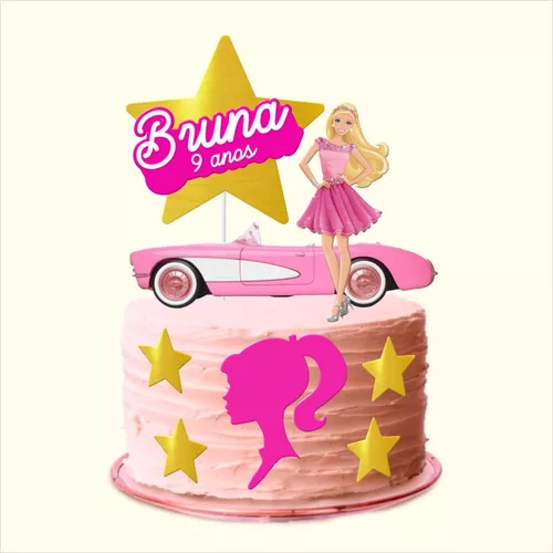 Topo De Bolo Barbie Topper De Bolo Personalizado Nome Idade