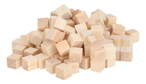 Nuevo 1 100 Unidades Cubos De Madera, Bloques Cuadrados De