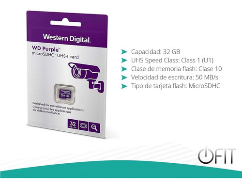 Imagen 2 de 6 de Memoria Micro Sd 32 Gb Western Digital Purple