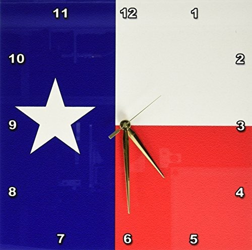 3drose Dpp*****reloj De Pared Con Bandera De Texas Texas, Es