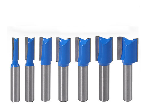 Drillpro 7pcs 8mm Striaght Shank Router Bit Swallow Tail Woo