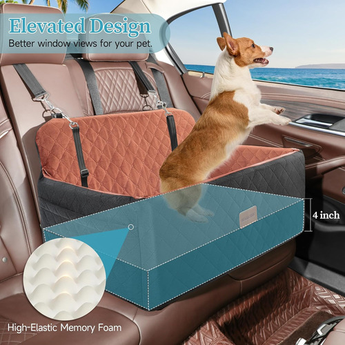 Asiento De Automóvil Para Perros Medianos, Lavable Y Desmont