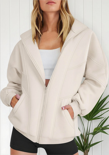 Blusas Femininas W, Jaqueta Com Zíper, Moletons Grandes De L