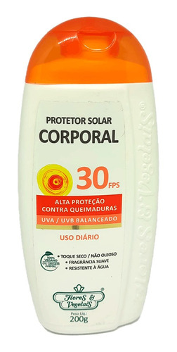 Protetor Solar Corporal 30 Fps Flores & Vegetais 200g