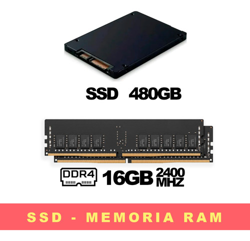 Pc Cpu Computadora Intel Core I5 16gb Ram Ssd 480gb