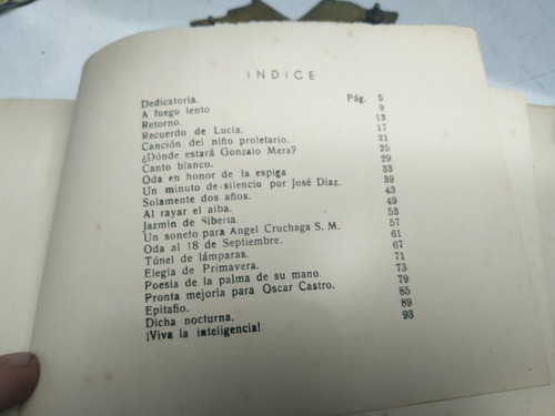 A Fuego Lento 1947 Poemas Hernán Cañas (Usado)