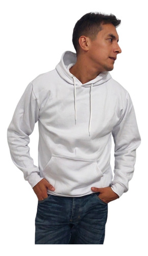 Buzo Hombre Hoodie Con Capucha Frizado Canguro Algodon