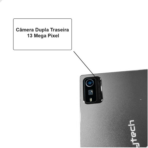 Tablet 6gb Ram + 128gb Teclado Capa Para Estudo E Trabalho Cor Cinza