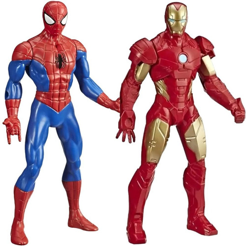 Hasbro Kit Bonecos Marvel Homem De Ferro + Homem Aranha