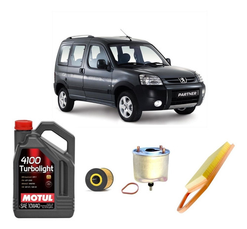 Kit De 3 Filtros Partner Berlingo Hdi Wega Y Motul 10w40