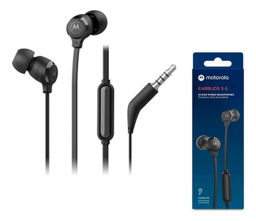 Audifonos Handsfree Motorola Earbuds 3-s Auriculares Black