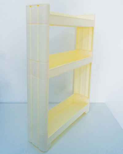 Mueble De Plastico Deslizable Multiuso 4 Niveles Beige