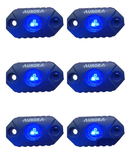 Rock Lights Aurora Rgb Led 6 Piezas Luces Ruedas Bluetooth 