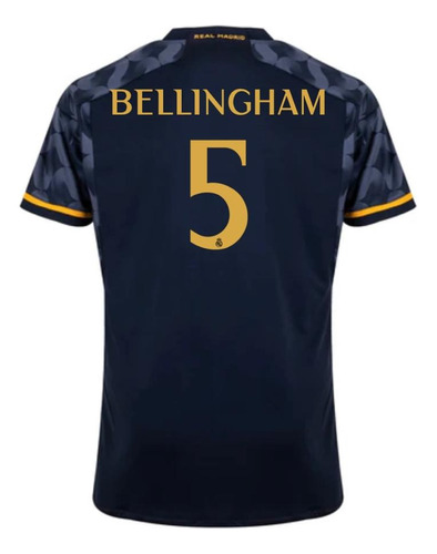 Jersey Real Madrid Bellingham #5 Visitante Jugador 2023-2024