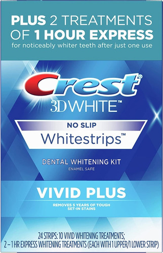 Crest 3d Whitestrips Vivid Plus 24 Tiras Blanqueadoras