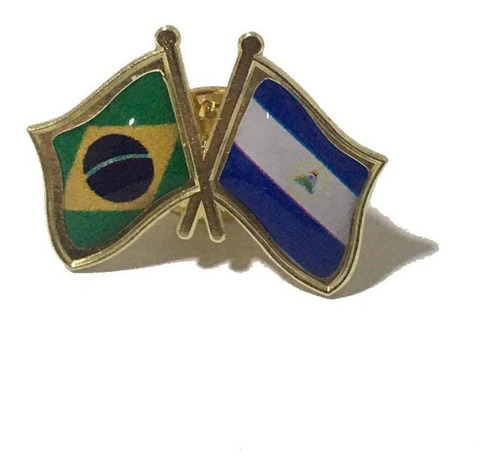 Pin Da Bandeira Do Brasil X Nicarágua