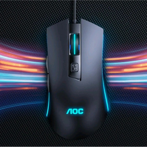 Mouse Gamer Profesional Usb 3600dpi Luces Rgb Aoc Gm120
