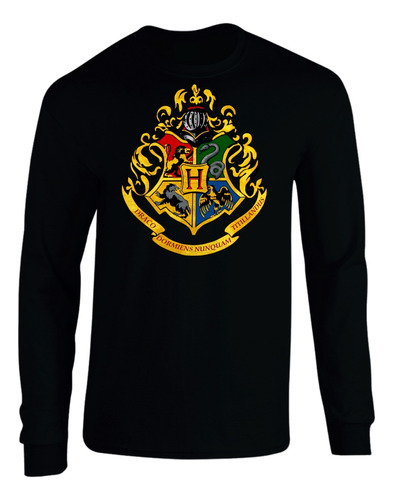 Camiseta Hogwarts Harry Potter Manga Larga Camibuso Sueter