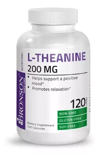L Theanine 200 Mg. X 120 Caps. Bronson Sin Gluten Usa