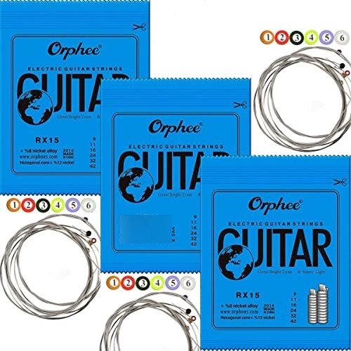 Cuerdas De Guitarra Eléctrica Orphee Rx15 Niqueladas,