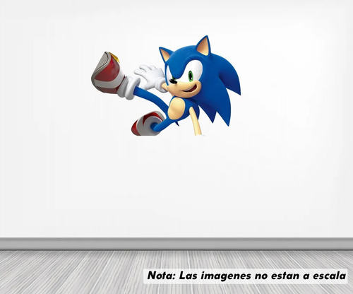 Vinil Sticker Pared 35cm Lado Sonic The Hedgehog Modld0040