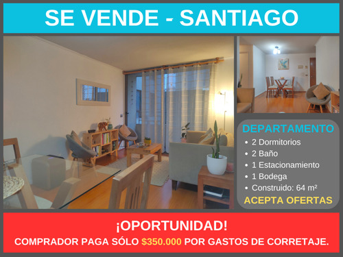 Venta Bello Depto. 2d, 2b, 1e, 1bod. Santiago