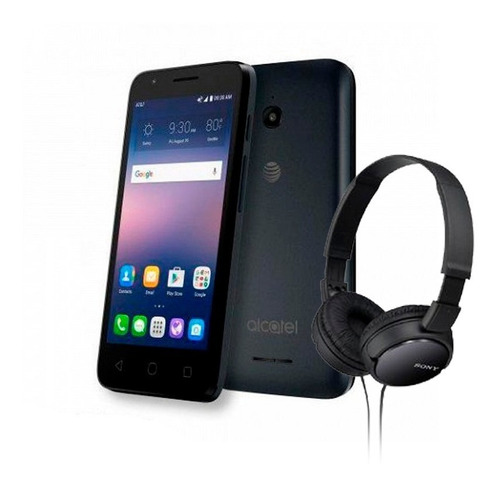 Celular Alcatel Ideal Xcite 8gb Nuevo Negro + Diadema Sony (Reacondicionado)