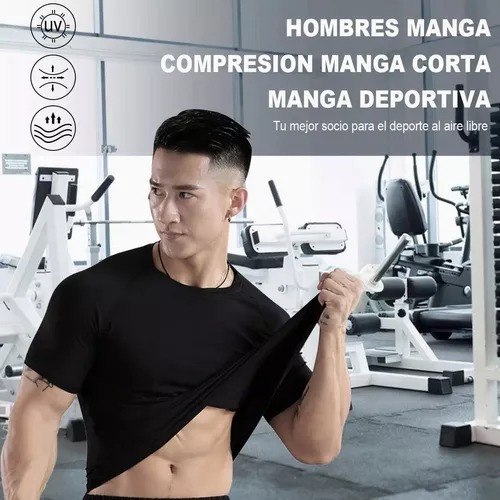 Playera Licra Deportiva Compresión Correr Manga Corta Gym
