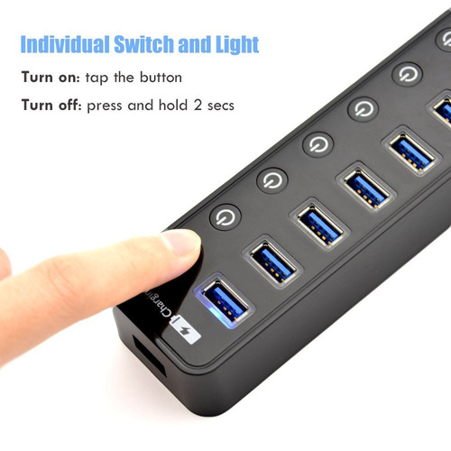 Hub Usb 3.0 Divisor, Lyfnlove 7 Puerto Hub Usb De Datos Con
