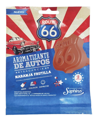 Perfume Aromatizante Fragancia Para Auto Pack X2 - Route 66