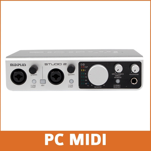 Imagen 5 de 10 de Placa De Sonido Profesional Midiplus Studio 2 192 Khz 24 Bit