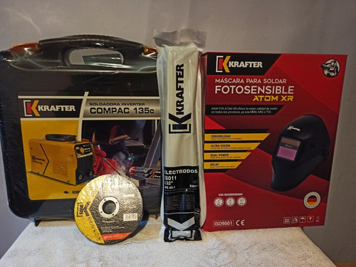 Soldadora Inverter Krafter Compac 135c Mascara Fotosensible Soldadora Inverter Krafter Compac 135c Mascara Fotosensible