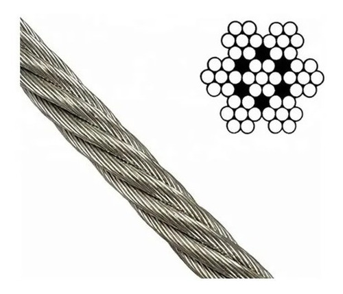300mts Cable De Acero 1/8 Invernadero Construcción + Nudos