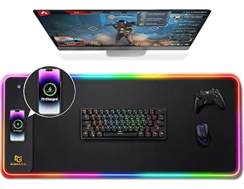 Gimars Alfombrilla De Mouse Rgb Mejorada Con Carga