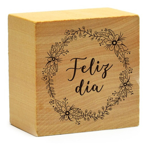 Sello Decorativo Emprendedores: Feliz Día Floral 4.7x4.7 Cm