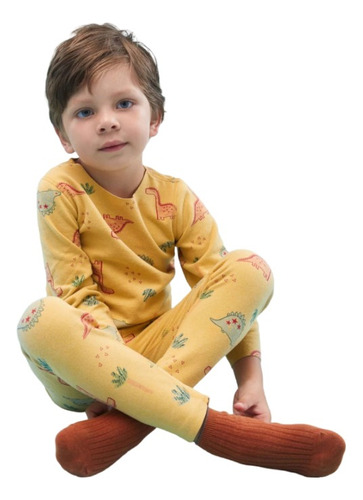 Pijama Infantil Polar Niño Pimenton Estampa Algodon Invierno