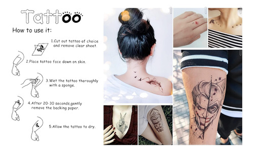 Yin Yang Tatuajes Temporales Tatuaje Impermeable Falso Para