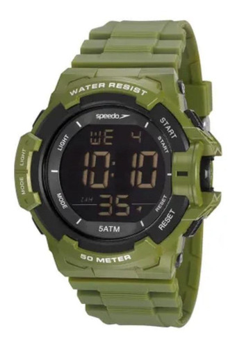 Relógio Masculino Digital Verde Speedo Prova D'água Original