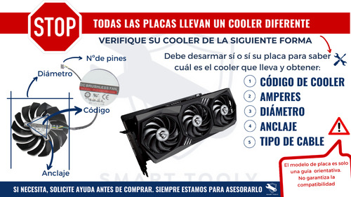 Par De Coolers De Gpu Para Xfx Rx 6500 Xt Qick 210 - 95mm Negro
