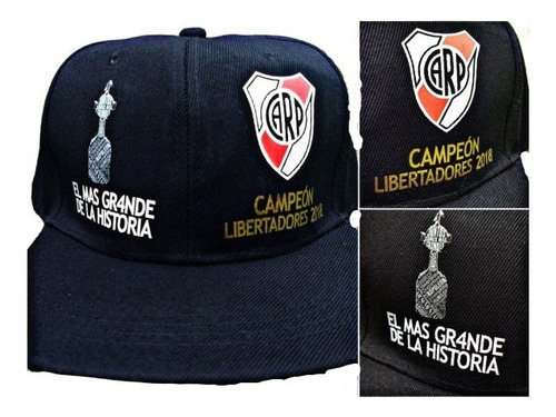 Gorra Plana River Plate Negra Campeon 2018