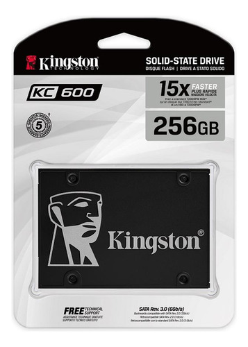 Ssd Kingston 256gb Sata3 2.5 550/500mb/s 3d Tlc Kc600