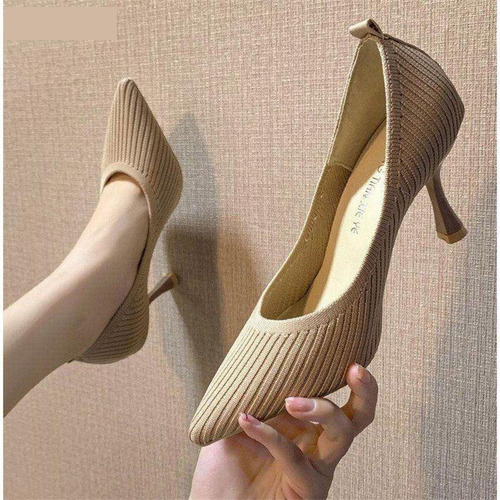 Zapatos De Tacón Alto Con Punta Estrecha Para Mujer, Calzado